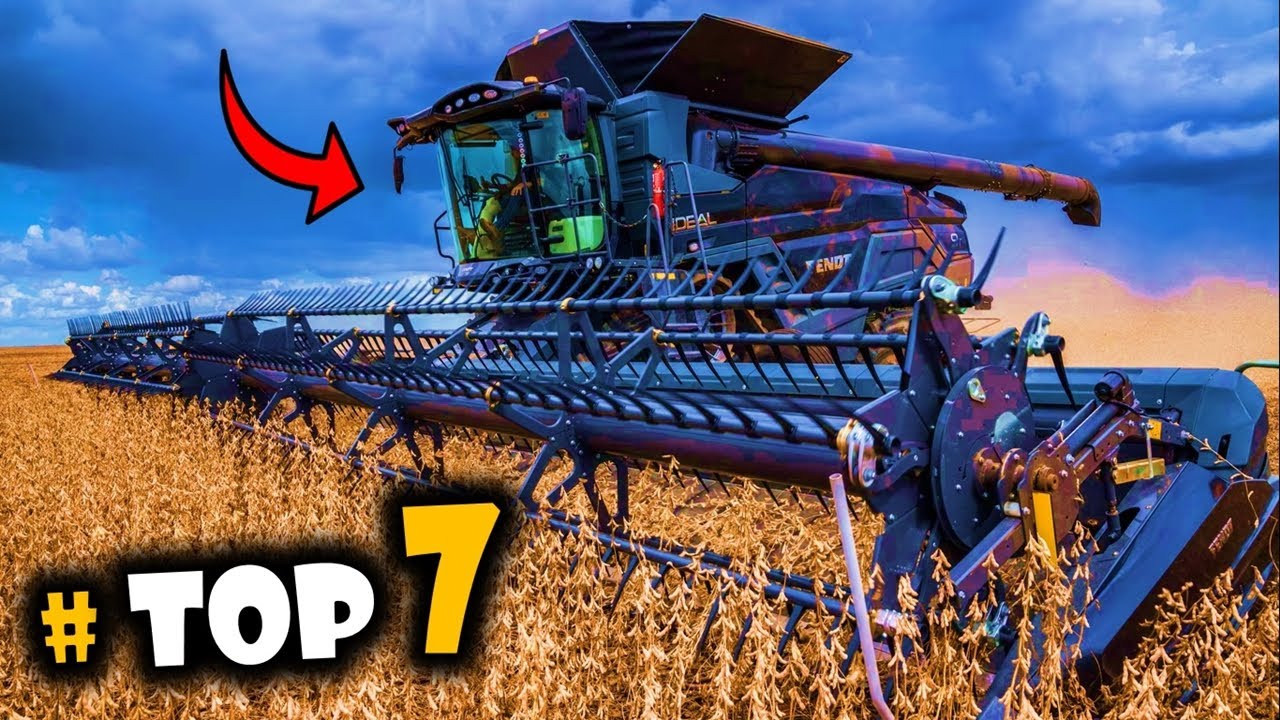 🚜 As 7 Maiores COLHEITADEIRAS Do Mundo - As Mais POTENTES Máquinas Agrícolas