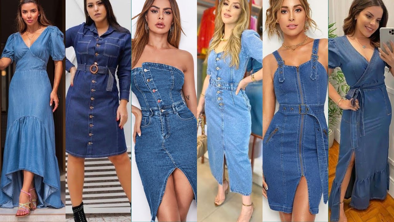 Hermosos VESTIDOS DE MEZCLILLA MODA Y TENDENCIA VERANO 2024 DRESSES | Nuevos modelos