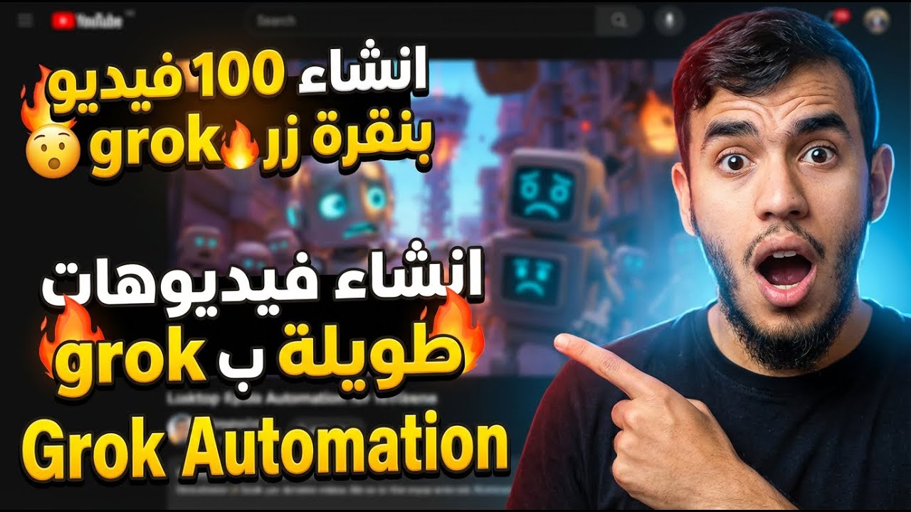 طريقة انشاء اكثر من 100 فيديو في grok مرة واحدة وانشاء فيديوهات طويلة بالذكاء الاصطناعي 😍🔥