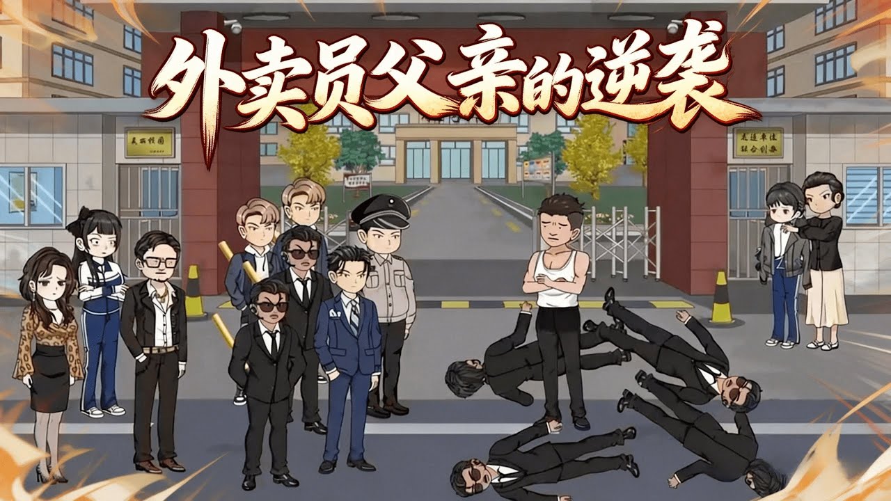 👿护女之战：从卑微外卖员，到无人敢欺的硬核老爹！#沙雕剧情 #漫畫