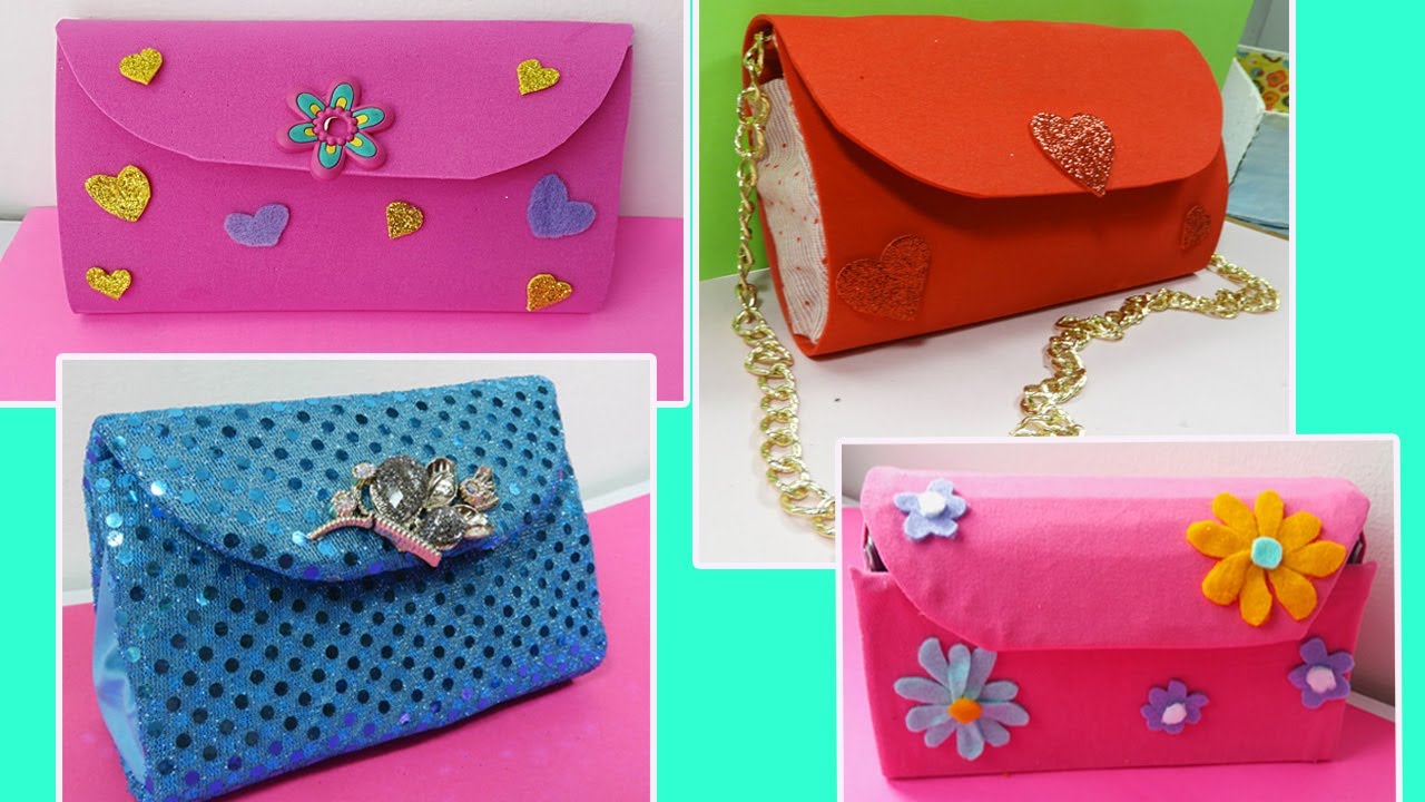 4 IDEAS DE CARTERAS FÁCILES DE HACER😍🔔