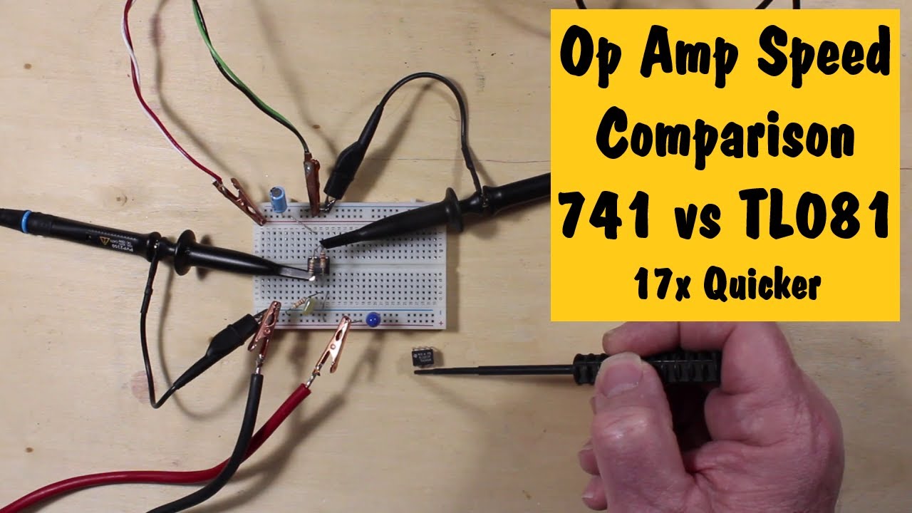 #22  Op Amp Speed Comparison - uA741 vs TL081 - Kinda' Unfair  #electronics #experiment