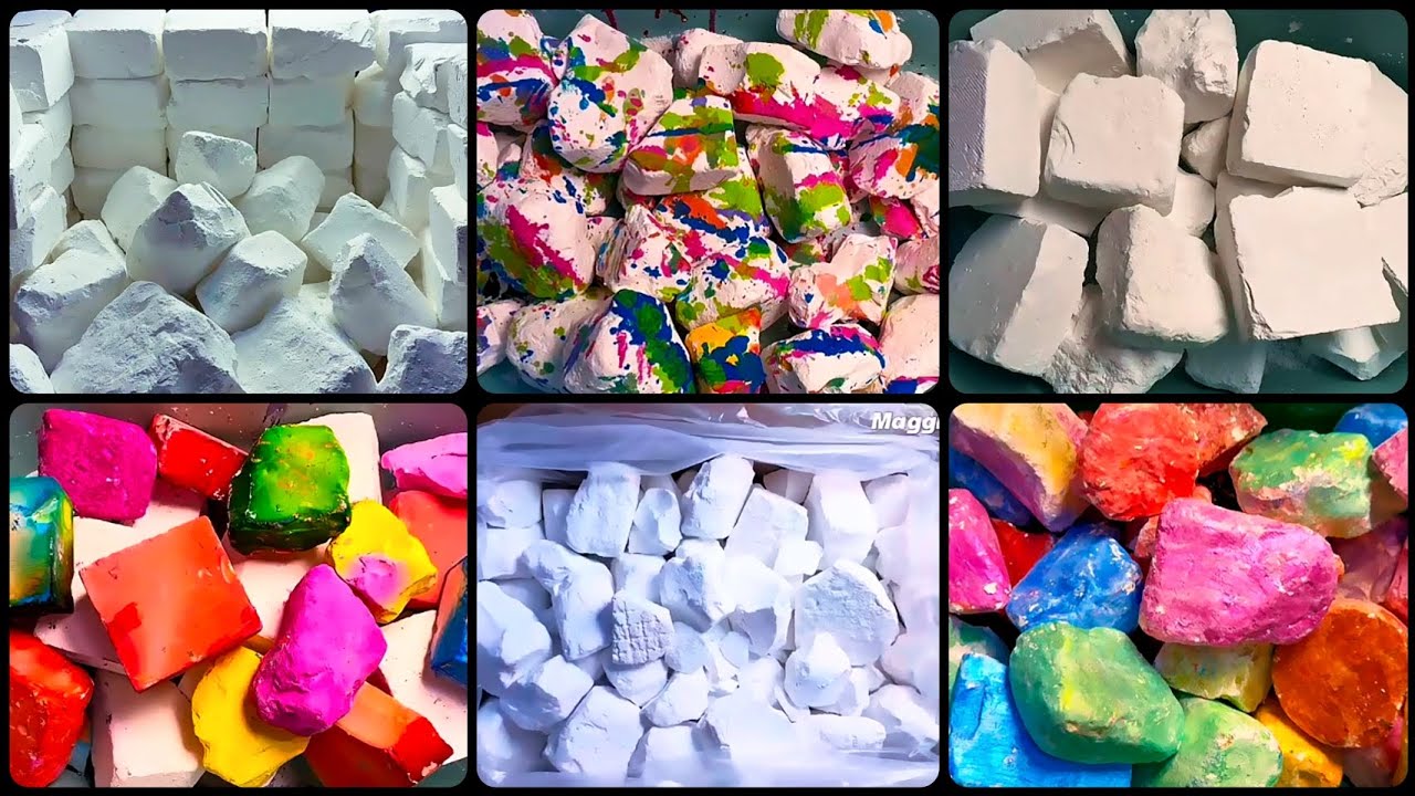 Gym Chalk Asmr Edit | Colourful Jumbo, Dyed, Unpolished, Pj Chalk Crushing