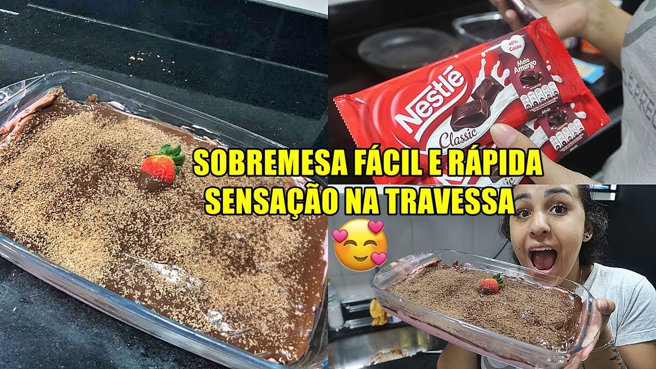 RECEITA: SENSAÇÃO NA TRAVESSA♡ FÁCIL E RÁPIDA!