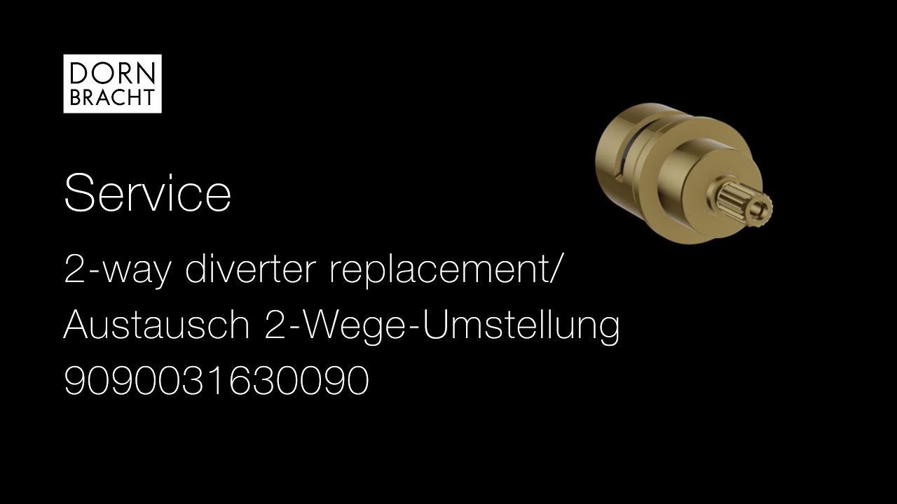 2-way diverter replacement for concealed thermostat with two function volume control | Dornbracht