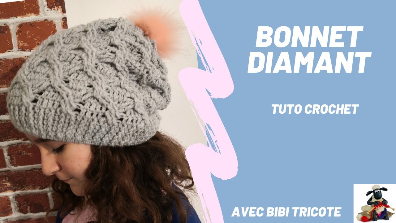 BONNET DIAMANT -  TUTO CROCHET