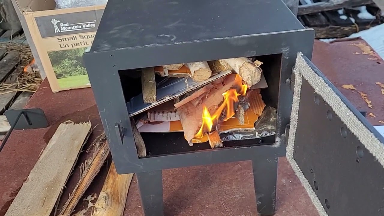 Deer stand wood stove