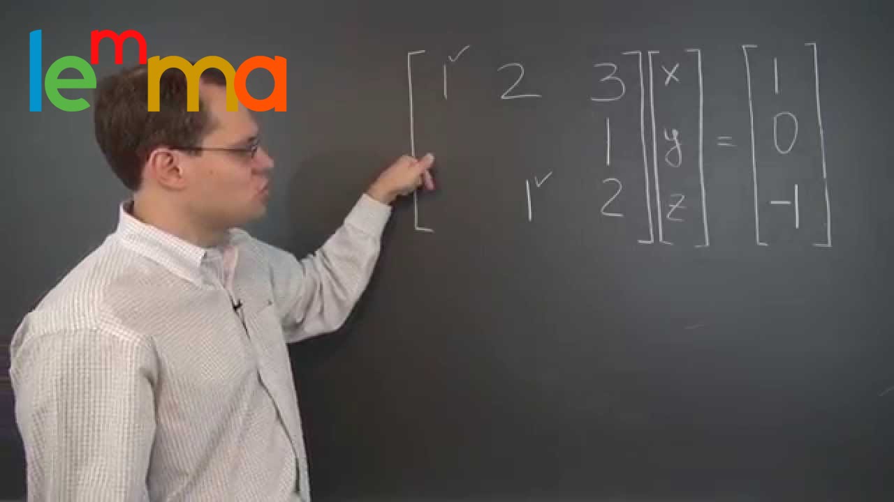 Linear Algebra 9f: Row Switching in Gaussian Elimination