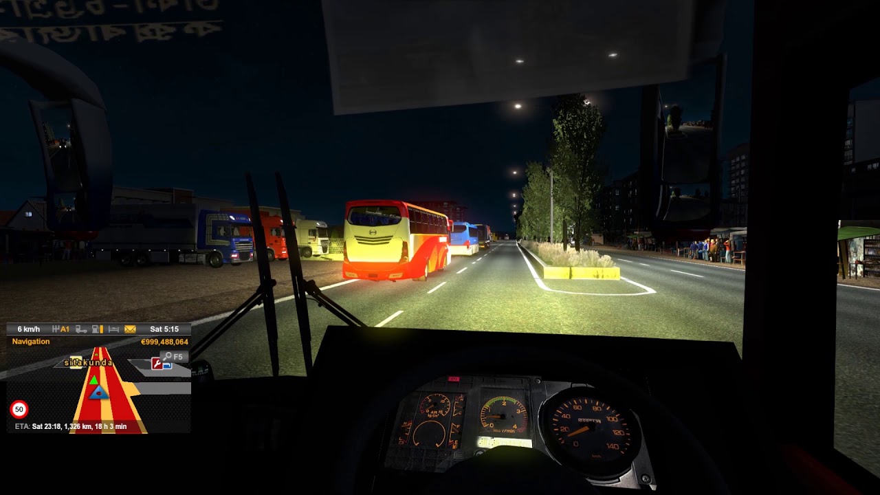 HANIF ENTERPRISE HINO AK 1J BUS ON FIRE - EURO TRUCK SIMULATOR 2 BD MAP. BD BUS RACE.