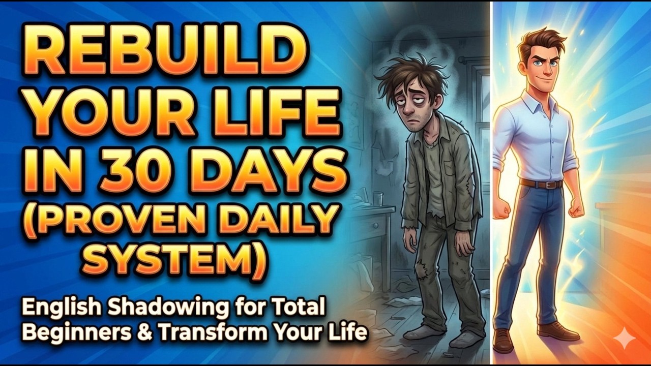 Rebuild Your Life in 30 Days Proven Daily System || English Shadowing for Total Beginners