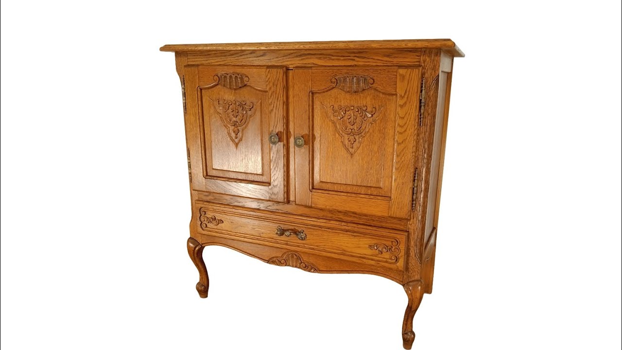 STYLOWA KOMODA SZAFKA DĄB LUDWIK VINTAGE DO SALONU SYPIALNI GABINETU