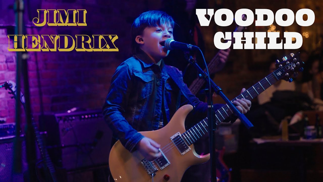 10yo The Only Bay and the Allstars Rock Jimi Hendrix Voodoo Child Cover - LIVE IN NYC CRAZY SOLOS