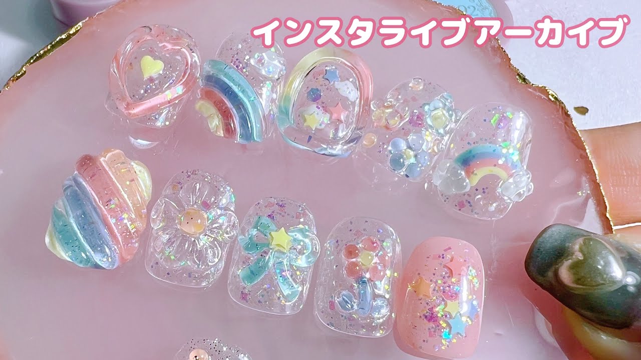 PREGEL2月の新色×透明粘土ジェルのゆめかわネイルを作ります♡