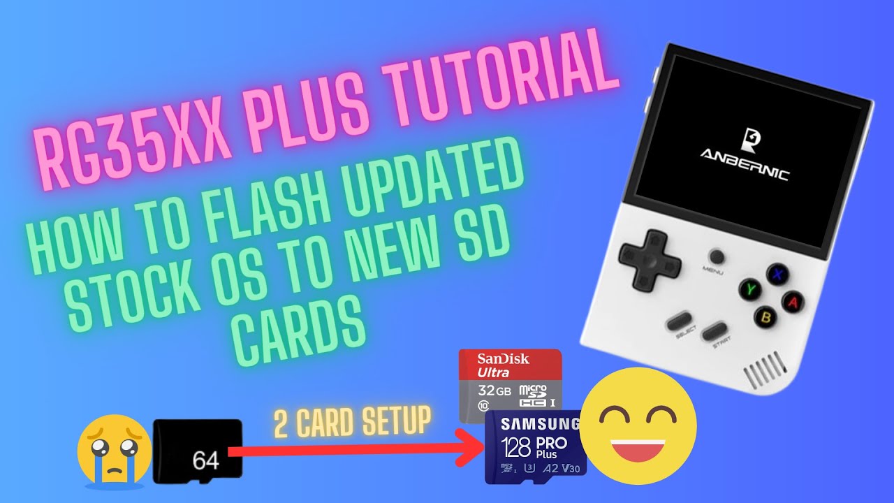 RG35XX Plus Tutorial | How to Flash New Updated Stock OS 20231221 | 2 Card Setup