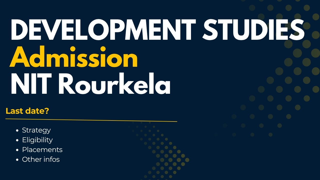 NIT Rourkela ma development studies admission 2026 || Entrance Exam
