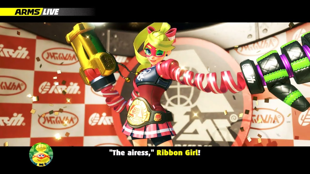 ARMS: Ribbon Girl Beating Hedlok Level 7
