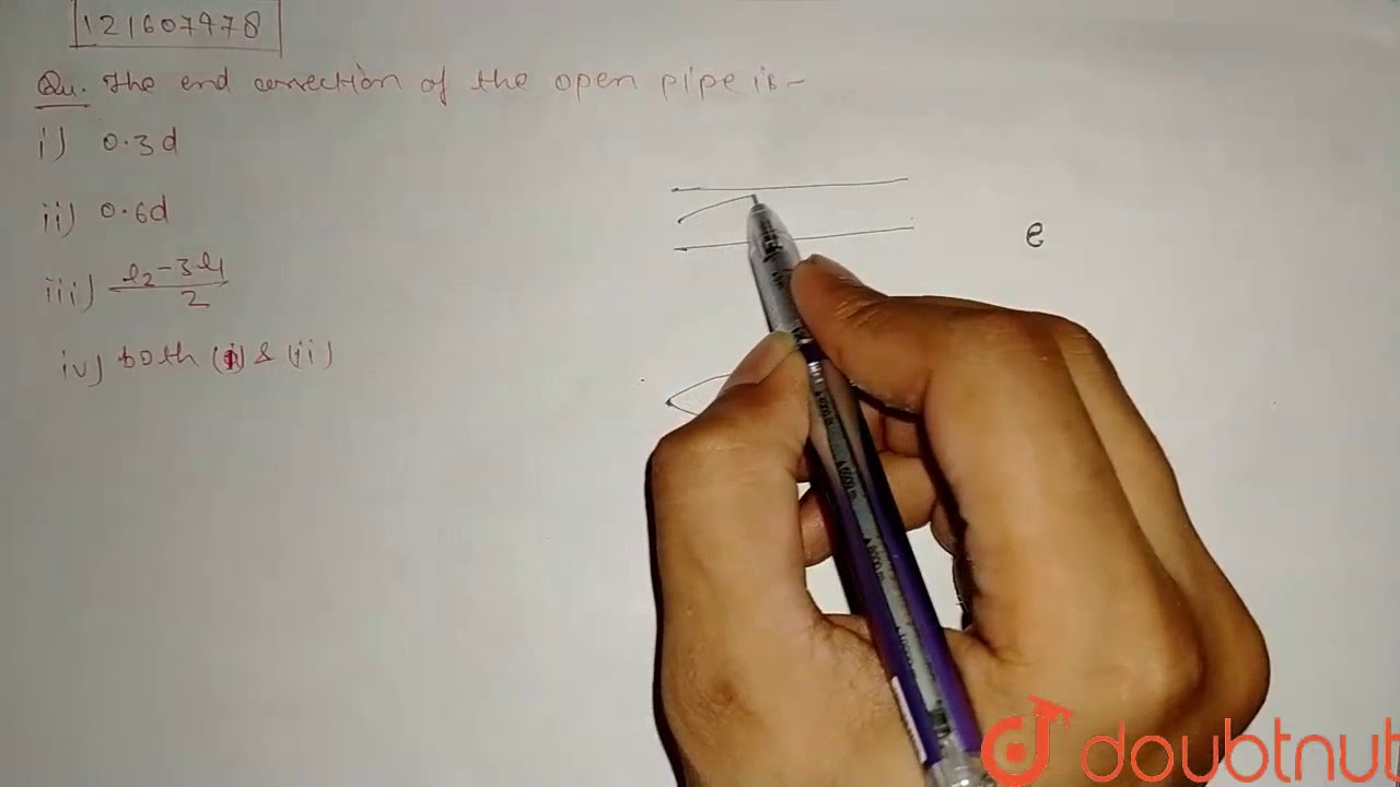 The end  correction of the open pipe is