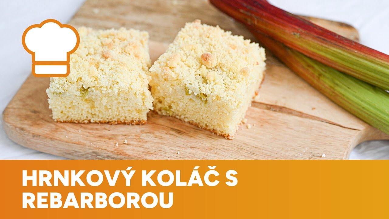 Sladkokyselý koláč s rebarborou, který je do hodiny na stole a chutná skvěle