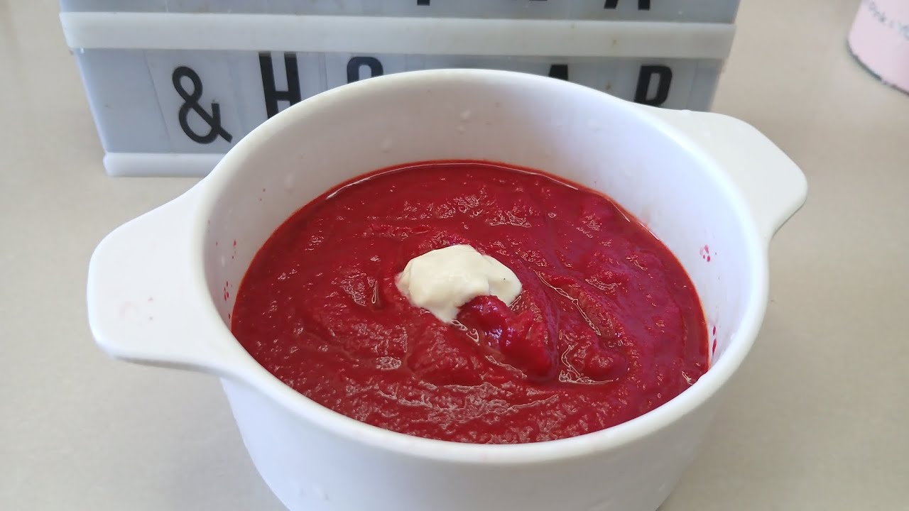 Crema de Remolacha y zanahoria fácil receta
