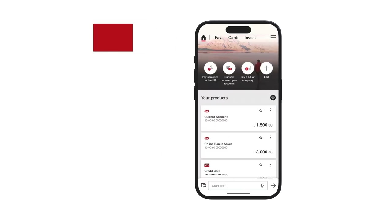 Freeze and unfreeze cards using the HSBC UK app
