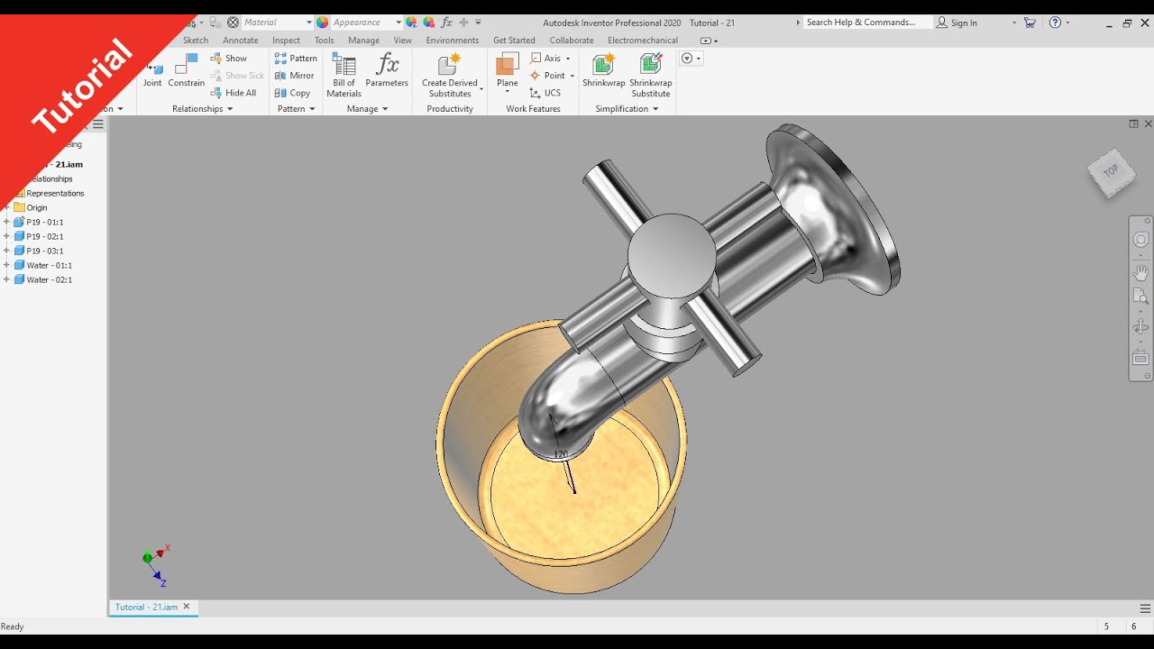 #Tutorial #Filling up a glass with water #Showcase #Animation #Inventor Studio