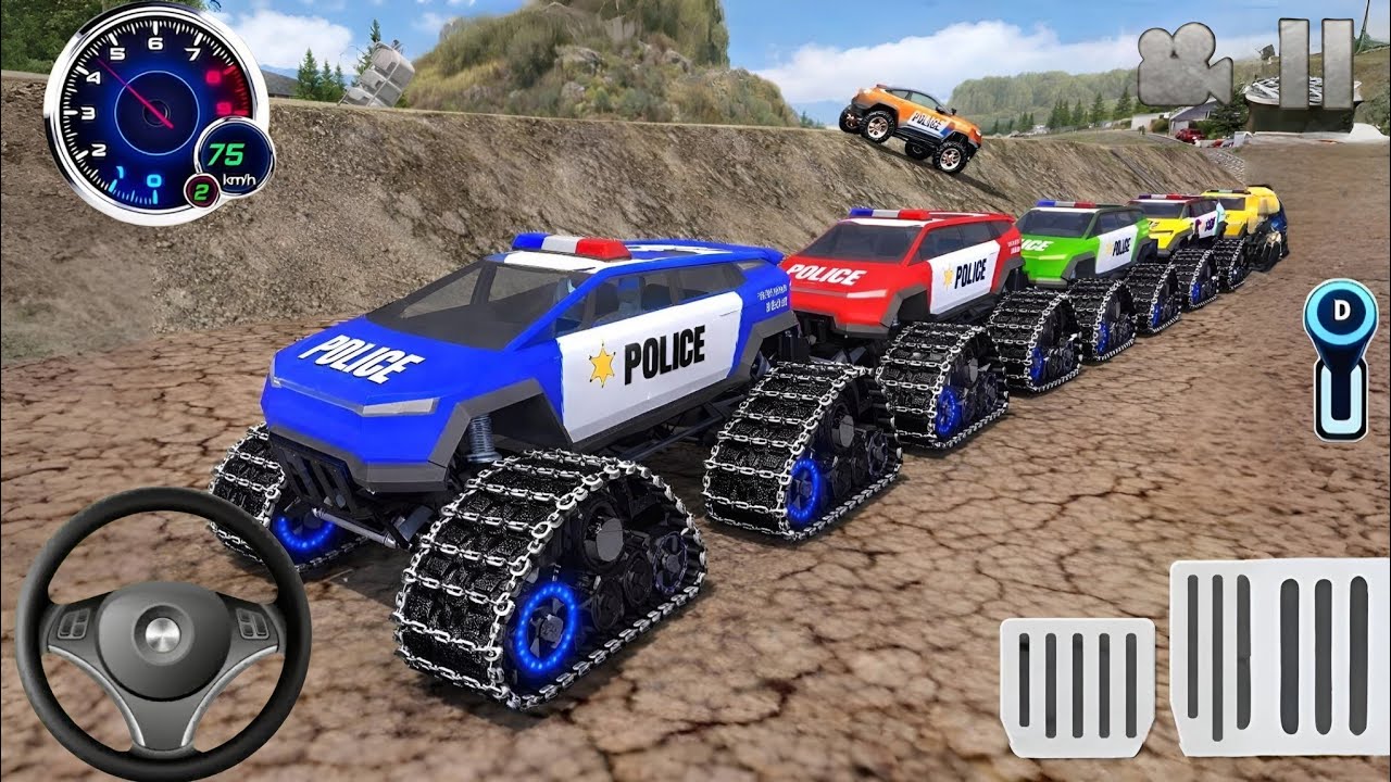 Juegos De Carros - Police Monster Truck Impossilbe Driver #7 - US Car Stunts Racing Android Gameplay