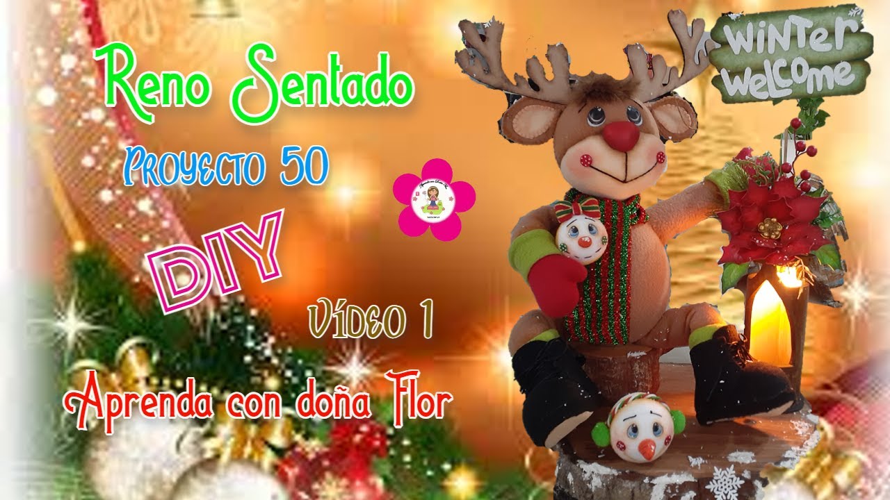 Reno sentado, técnica de falso Patchwork, DIY  más moldes gratis