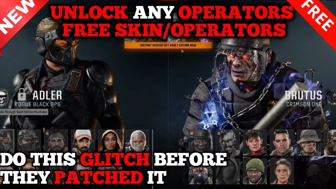 (PATCHED) Free Vault Edition Operators Glitch. Use Any Operators For Free. COD BO6 {2024}