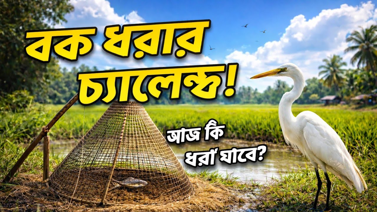 গ্রামে বক ধরতে গিয়ে কি হলো!😲#banglavlog#viralvideo#mdsumonkhan