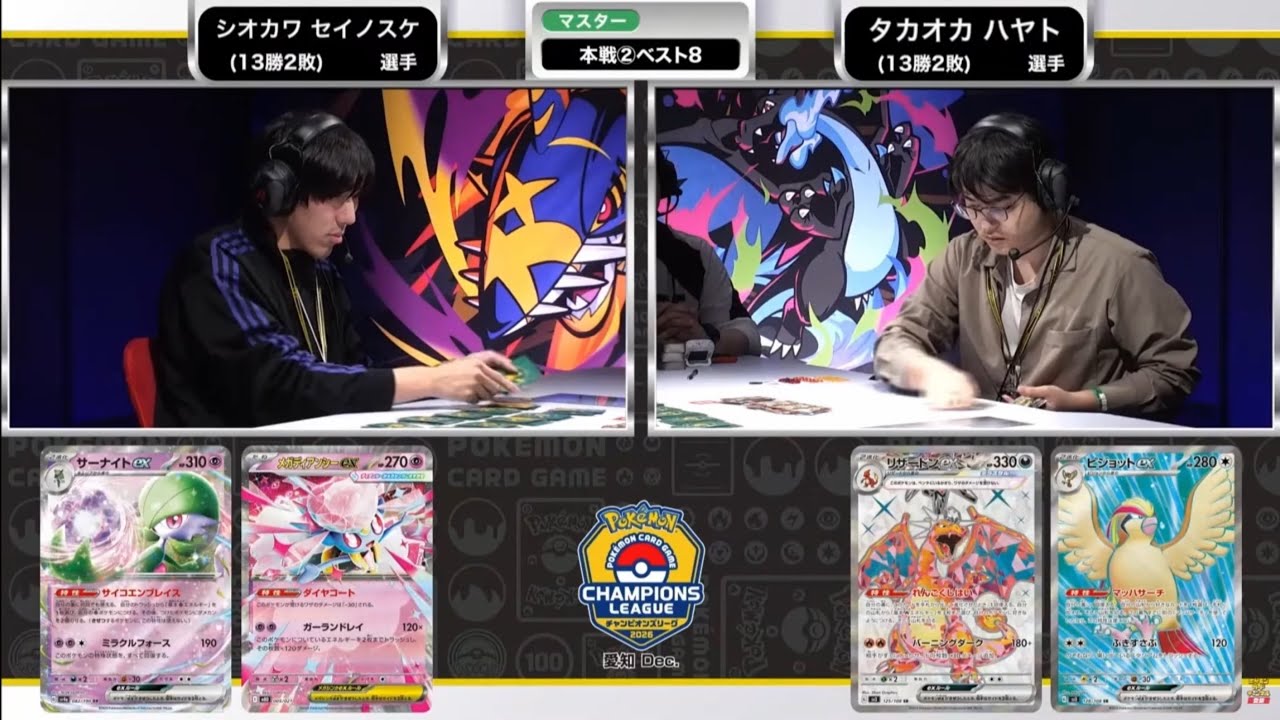 Топ-8 турнира Pokémon TCG Aichi Champions League 2026. Гардевуар, Джеллисент против Чаризарда, Но...