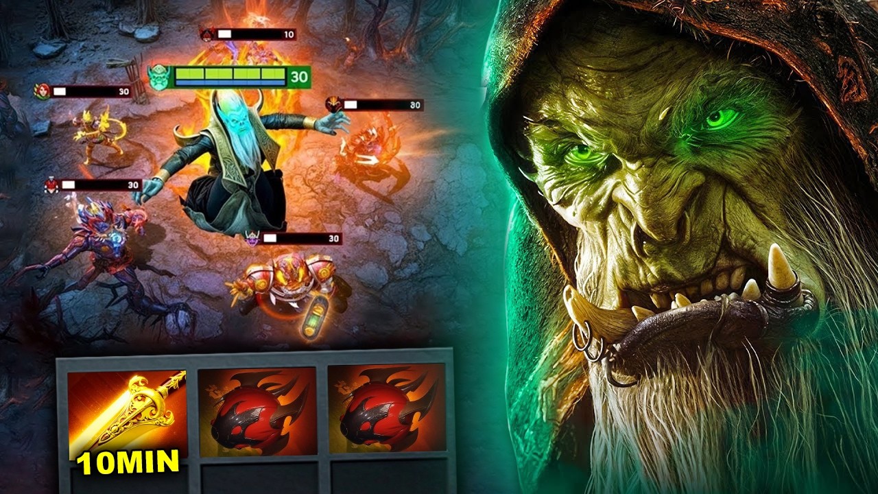 10Min Radiance Necrophos 34Kills🔥🔥🔥x2 Hearts + 1000GPM Insane Damage Raid Boss | Dota 2