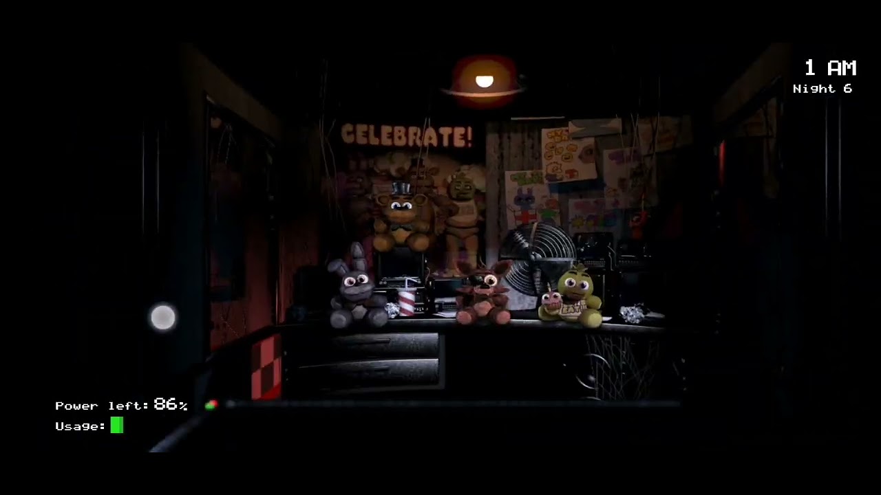 jugando la noche extra en fnaf noche 6