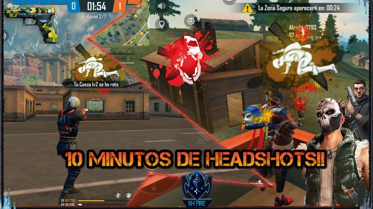 10 MINUTOS DE TIROS A LA CABEZA | FREE FIRE | 2020 + HIGHLIGHT | SH FIRE
