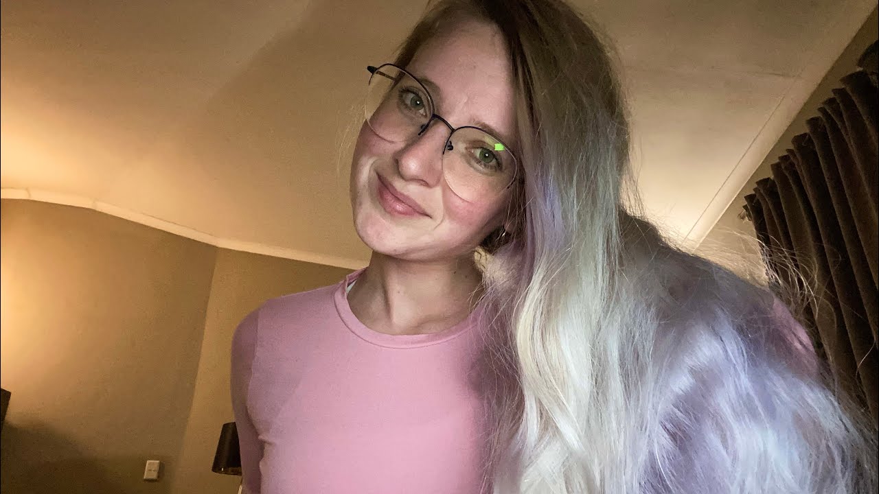 АСМР расчесывание длинных волос и царапание ткани 😴🌸 #asmrhair