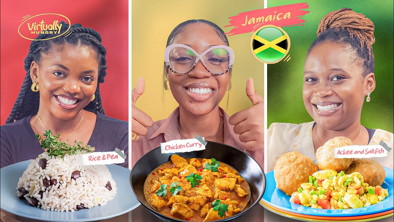 Africans try JAMAICAN FOOD for the first time | Africans Try | Virtually Hungry