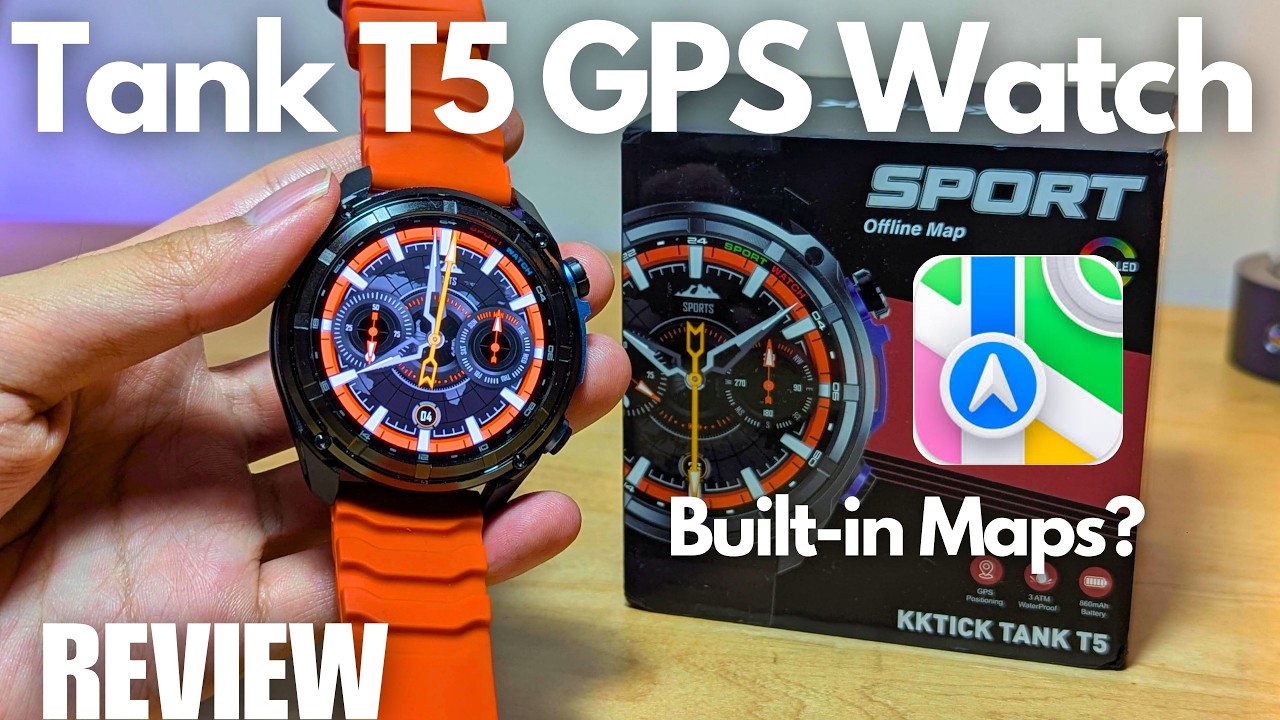 REVIEW: DT Watch KKTick Tank T5 Ultra Rugged GPS Smartwatch | Built-in Maps for Navigation?