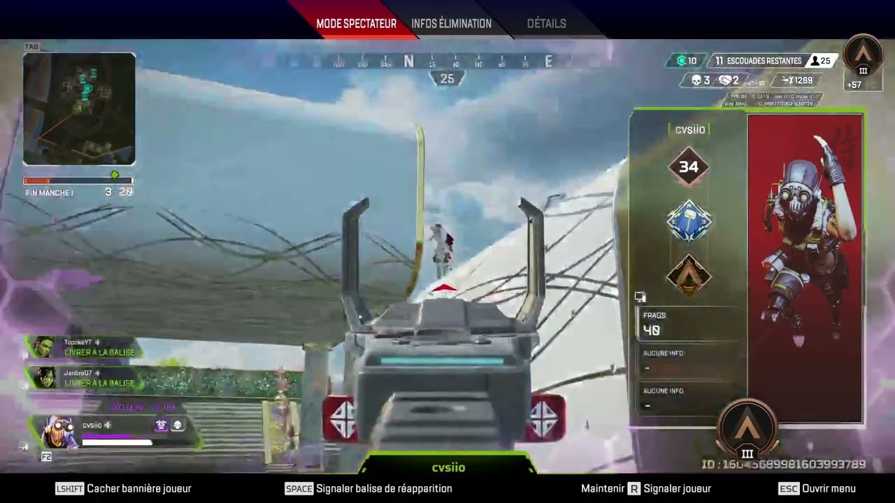 Apex partie solo avec un méga octane