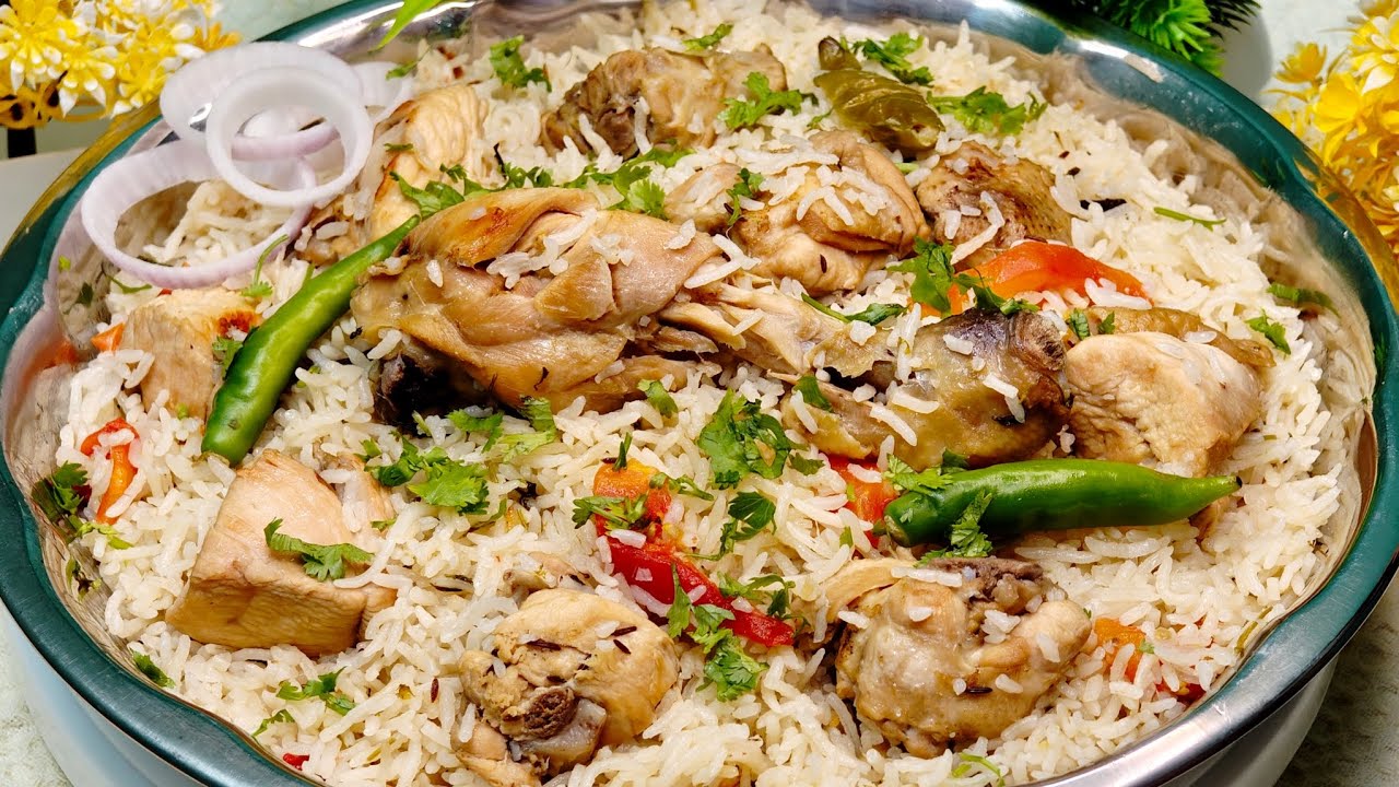 Perfect White Chicken Pulao|चिकन व्हाइट पुलाव बनाने का आसान तरीका|Delicious White Chicken Pulao