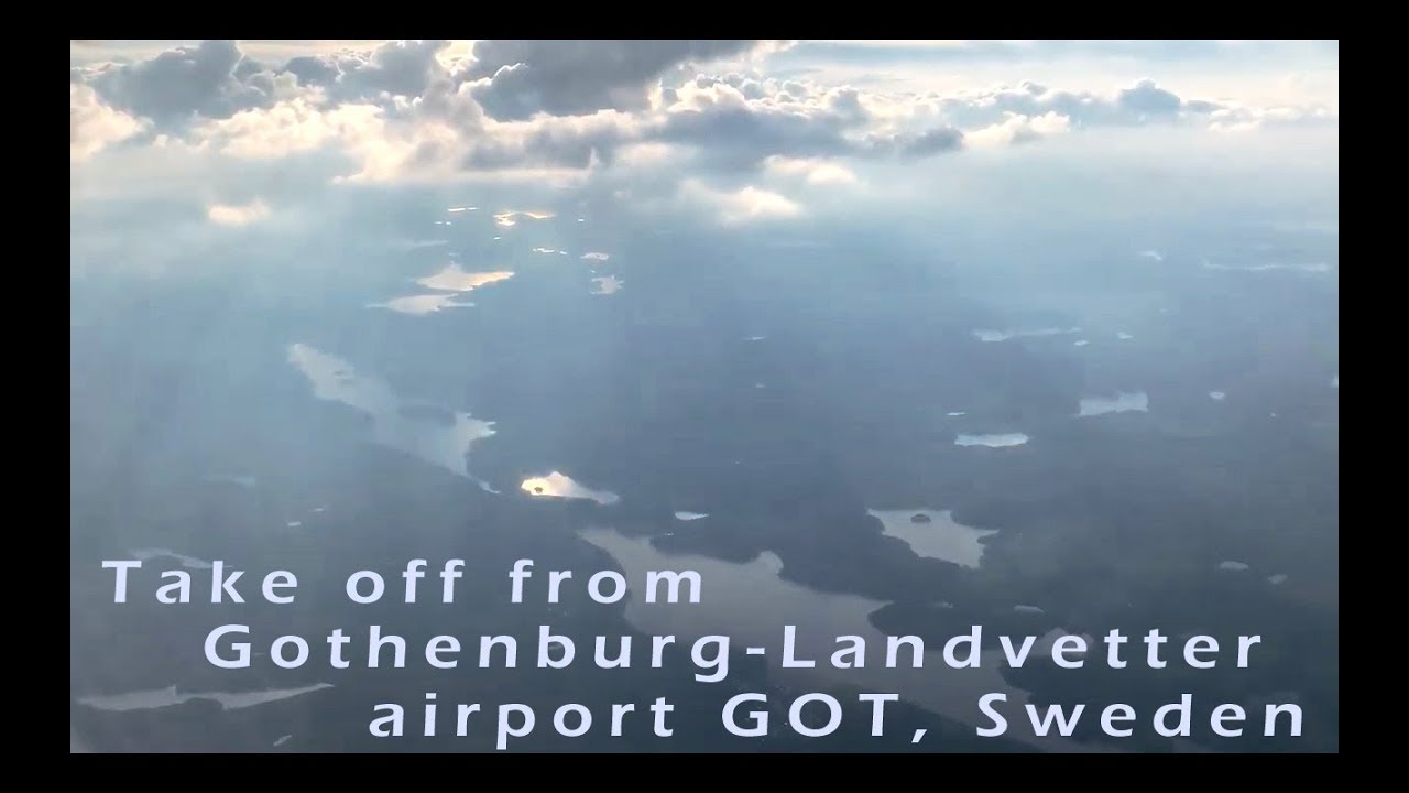 Take off from Gothenburg-Landvetter airport GOT, Sweden