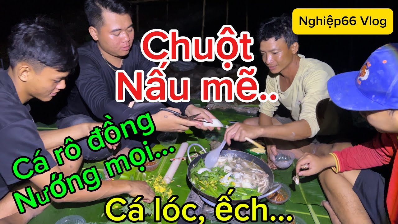 Trãi nghiệm đi săn đồ đồng./. Nấu lẫu Mẽ Chuột Ếch cá Lóc + nướng cá Rô Đồng, Rô Phi ăn nha cả nhà.