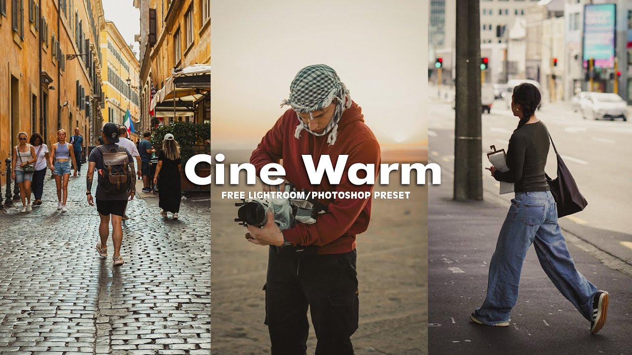 Cine Warm Tone Lightroom Preset | Cinematic Golden Edit