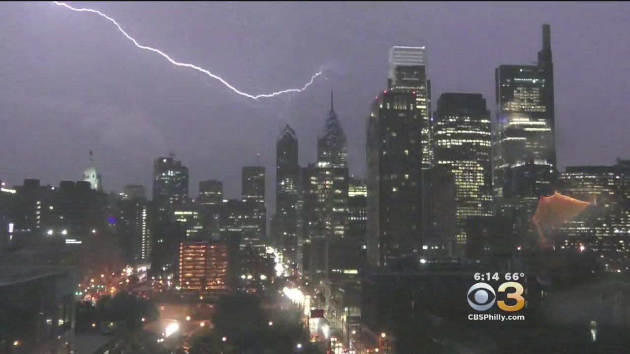 Lightning Across The City Wednesday Night