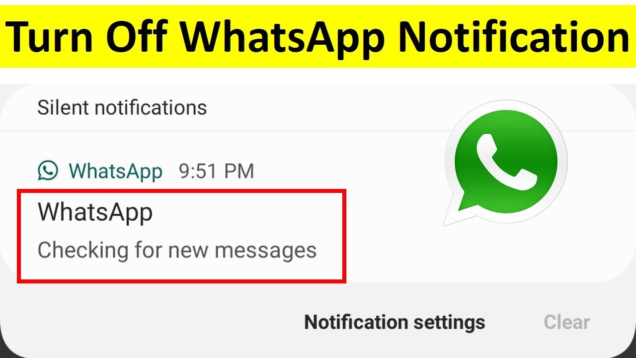 How to Disable Check for New Message Notification on WhatsApp | WhatsApp Notification
