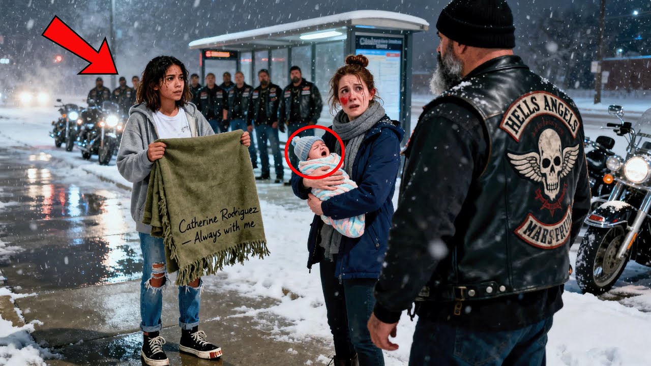 Homeless Girl Gave Her Only Blanket to Freezing Baby — What 250 Hells Angels Did Next...