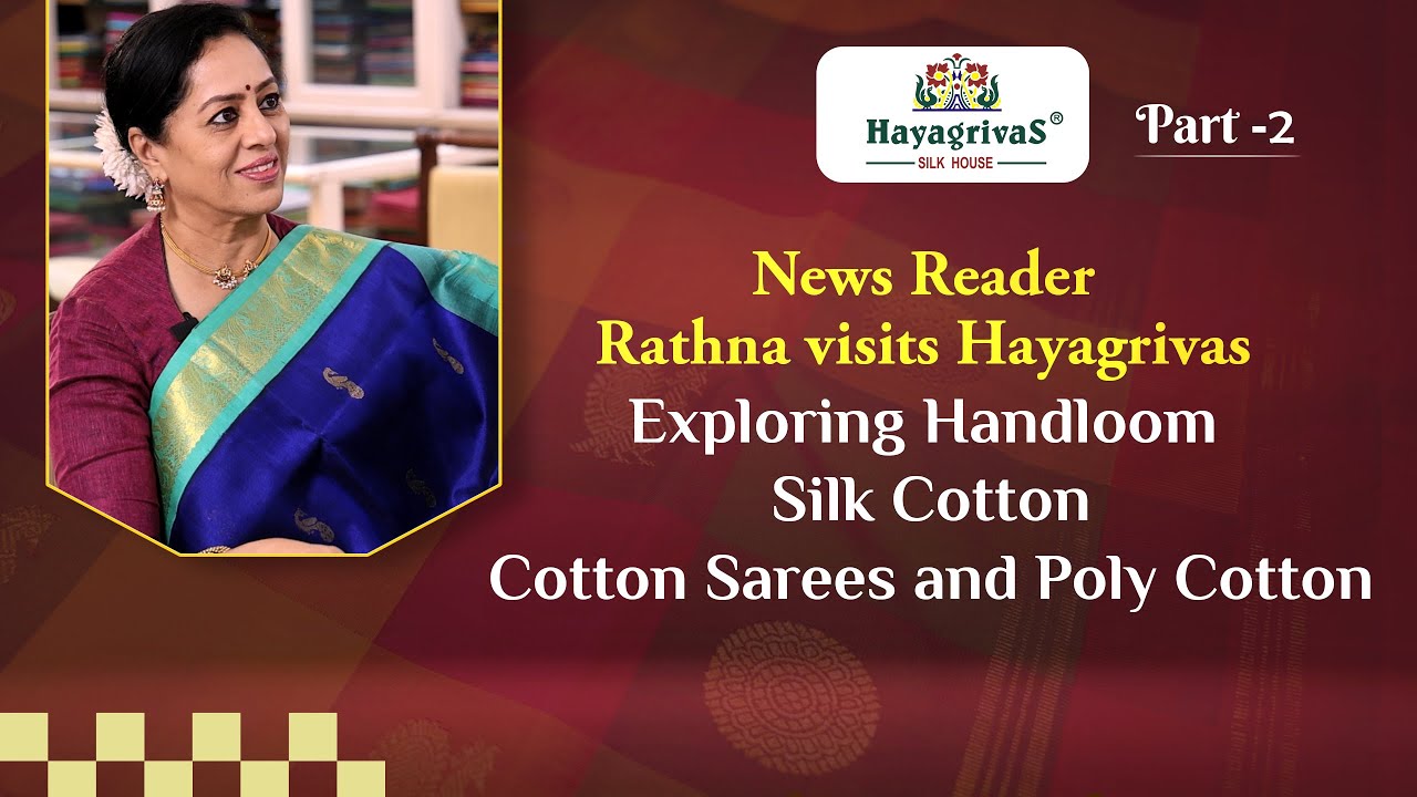 Silk Cotton and Cotton Sarees Collections | News Reader Rathna mam at #hayagrivassilkhouse