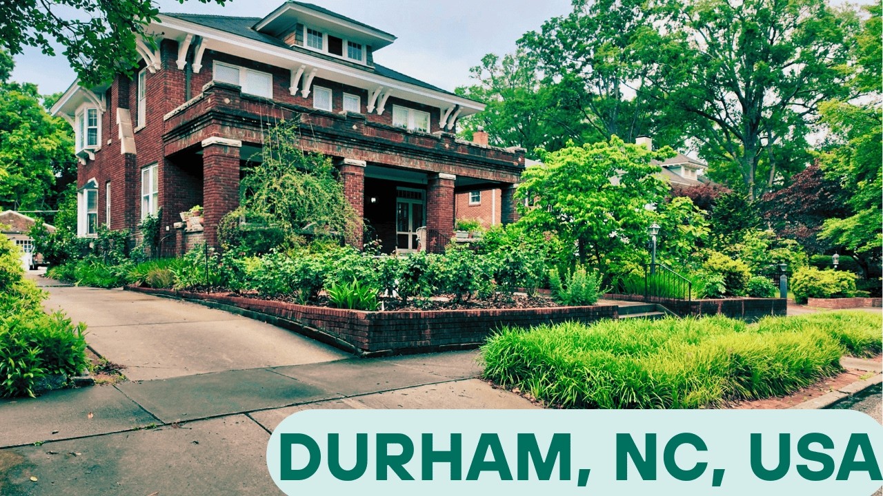 4K Walk in Rainy Neighborhood | Durham North Carolina USA | Relaxing Sounds #walking #neighborhood