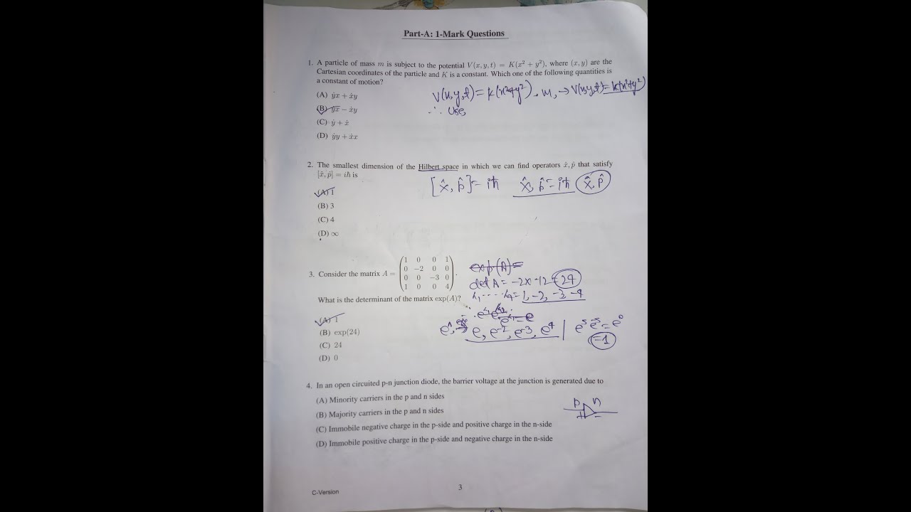 JEST 2021 PHYSICS Solutions 1-5