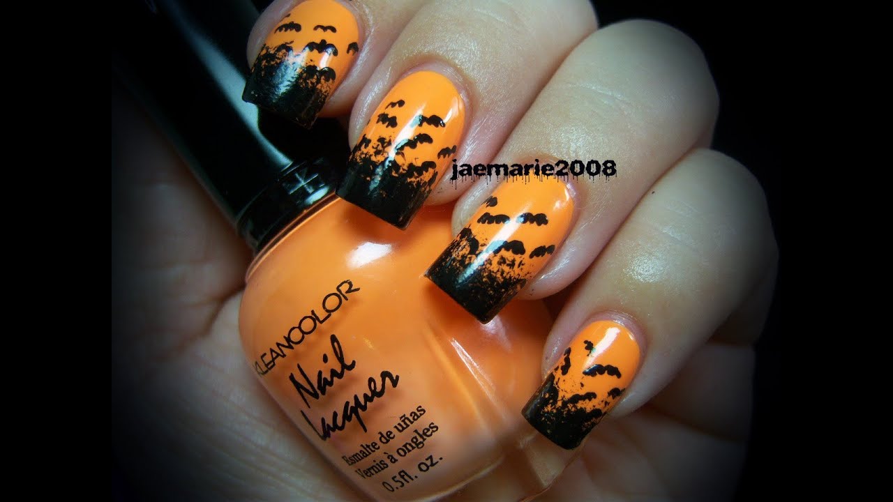Halloween Nail Design: Bats, Bats & more BATS