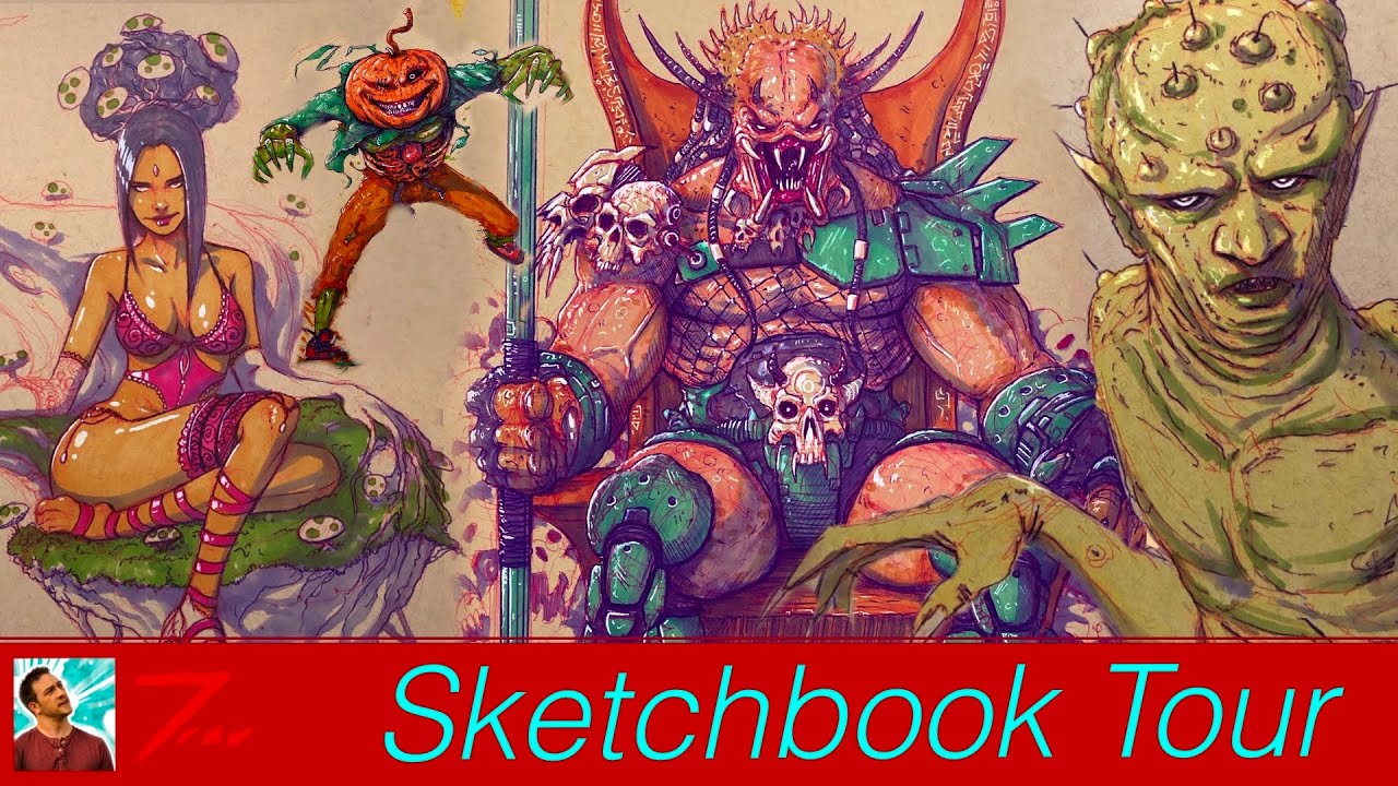Sketchbook Tour BIC Pens on Toned Tan Paper