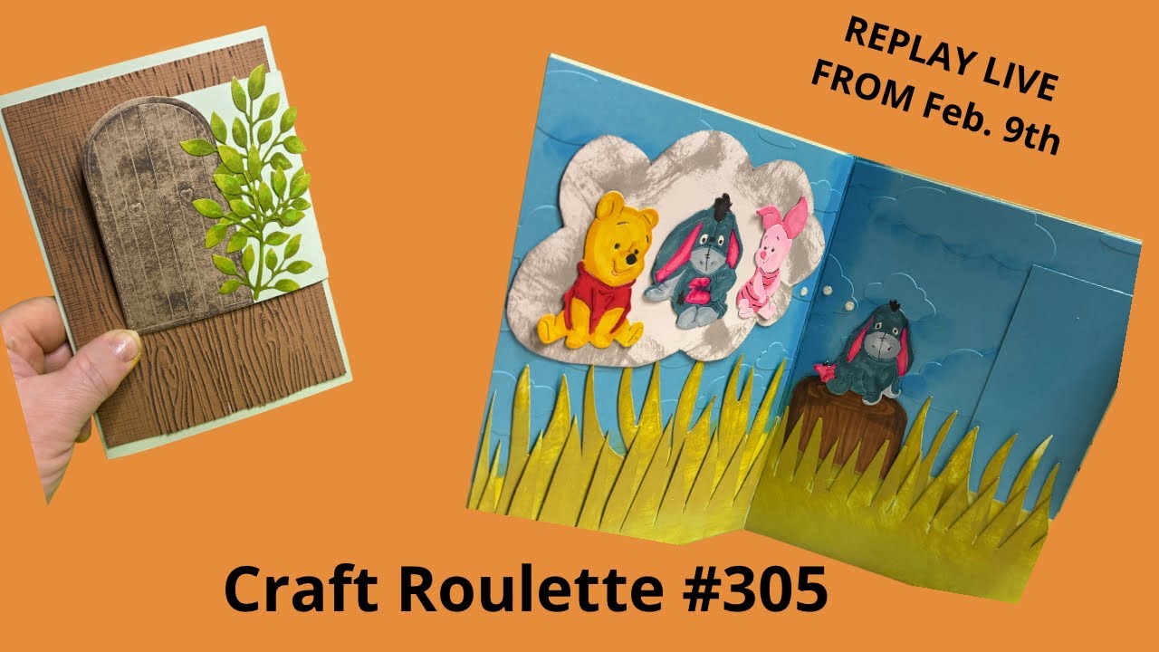 Replay!! LIVE! Crafty chat making my card for #305 Craft Roulette